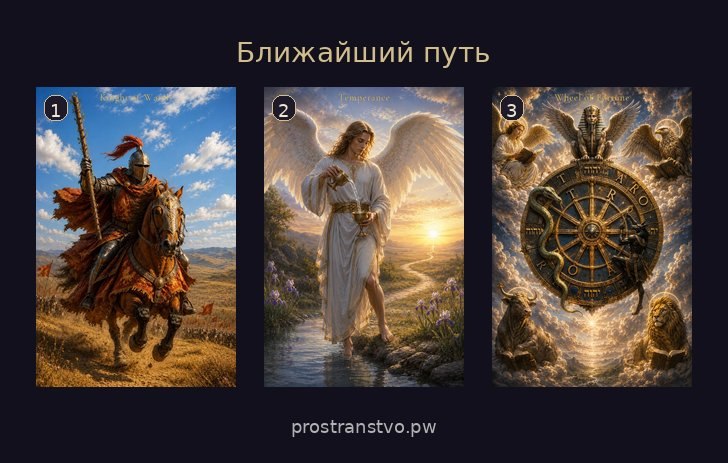 Расклад «Ближайший путь»: три карты и их позиции